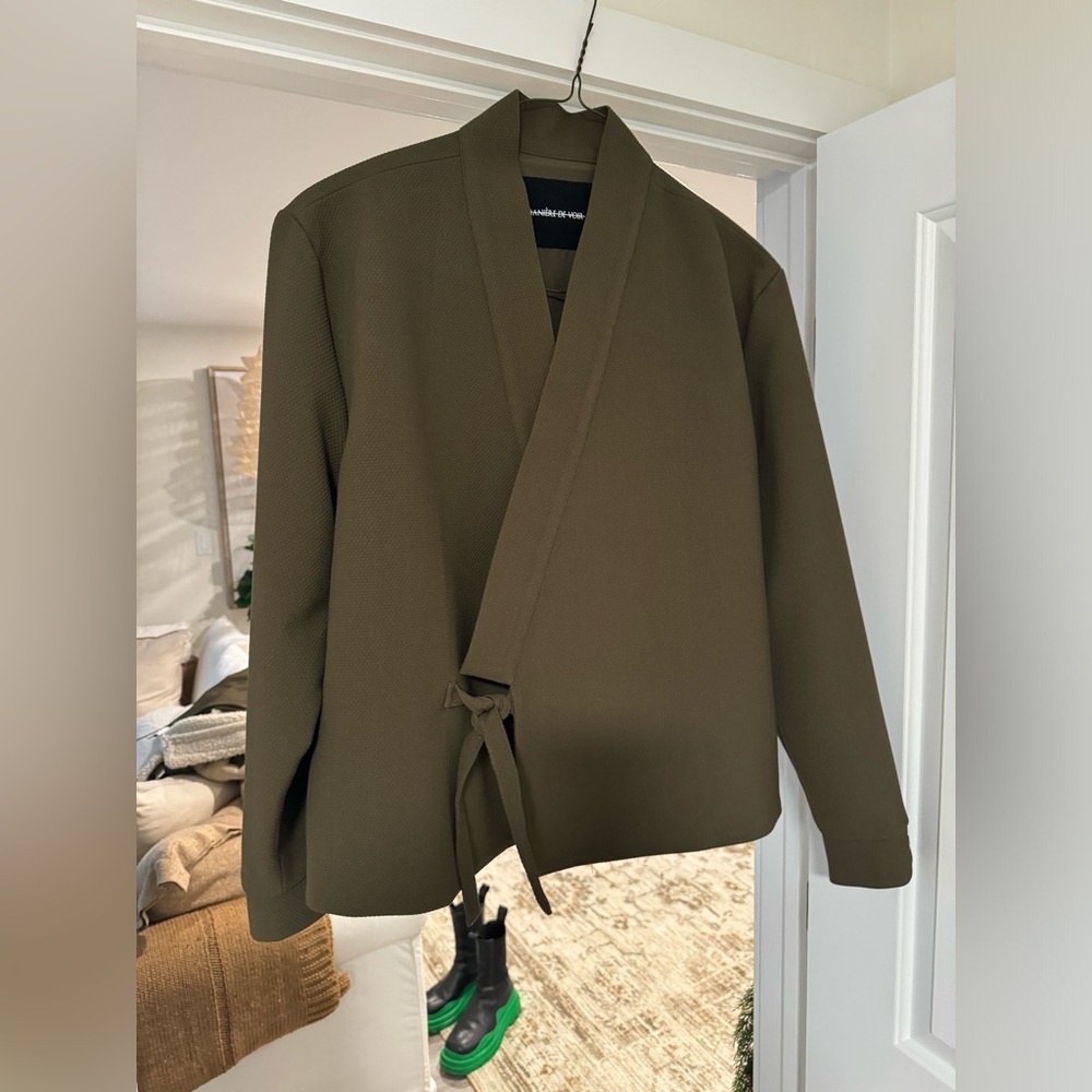 Olive green suit set
